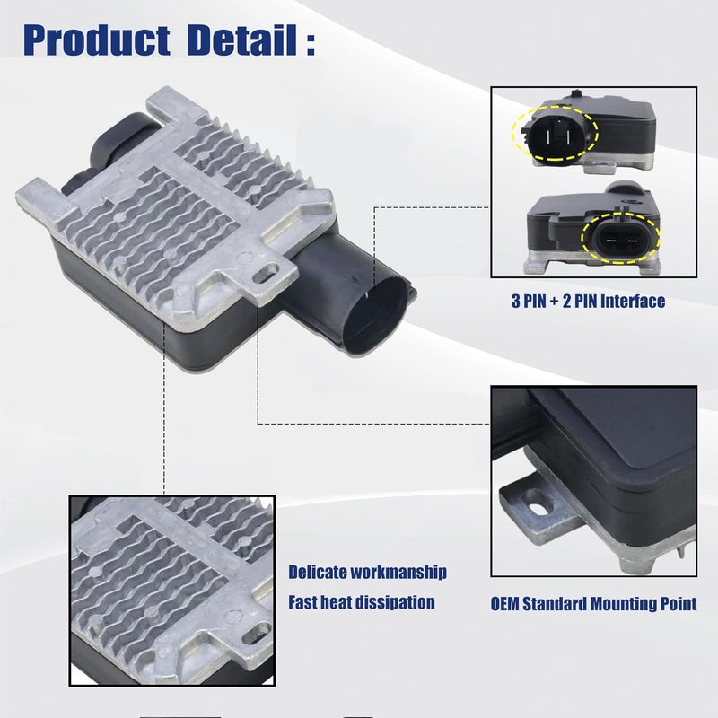 AIKEN Engine Cooling Fan Control Module Cooling Fan Motor Relay for Ford Edge & Lincoln MKX 2007-2015, Ford Crown Victoria Town Car Mercury Grand Marquis 2006-2011, 7T4Z8B658A 6W1Z8B658AC. - Image 4